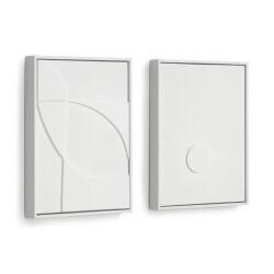 Brunella set of two white pictures 32 x 42 cm