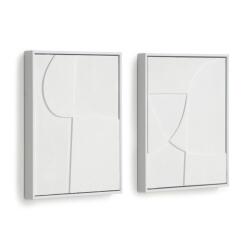 Beija set of two white pictures 32 x 42 cm