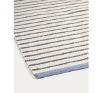 Alfombra exterior Catiana de PET rayas gris 60 x 90 cm