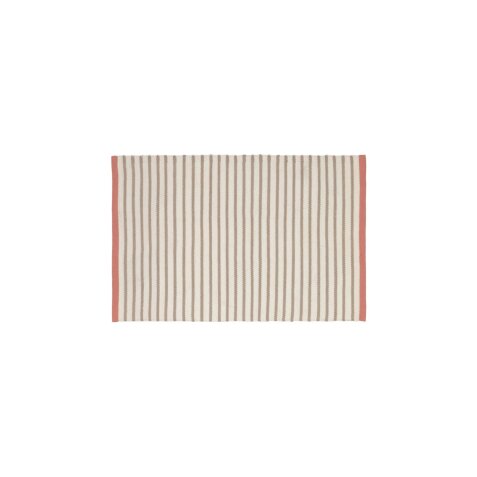 Catiana bruin gestreept PET tapijt 60 x 90 cm