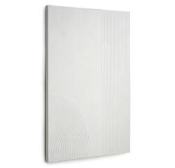 Lienzo Adelta rayas blanco 80 x 110 cm