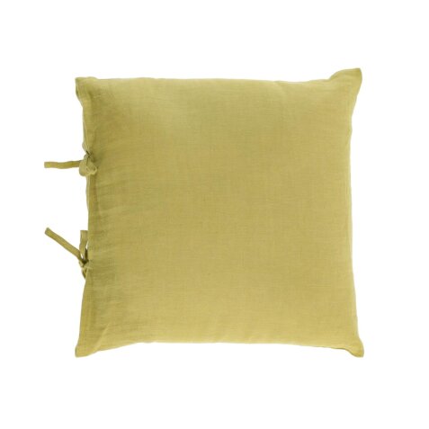 DE_Housse de coussin Tazu 100% lin vert 45 x 45 cm