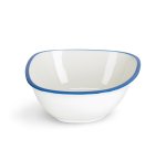Bol grande Odalin de porcelana blanco y azul