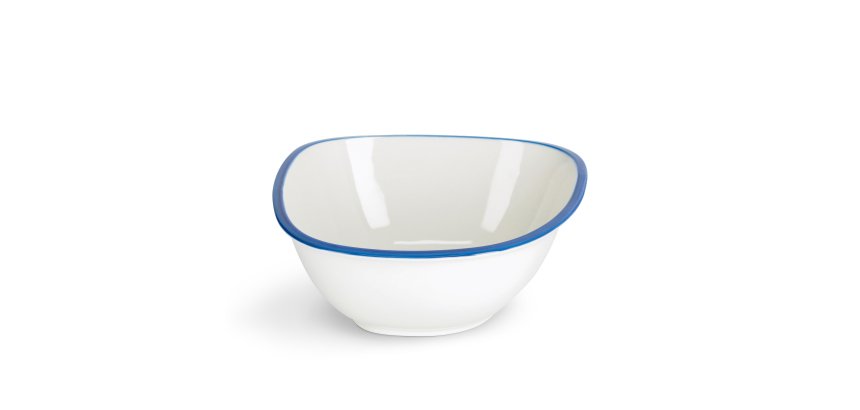 Bol grande Odalin de porcelana blanco y azul