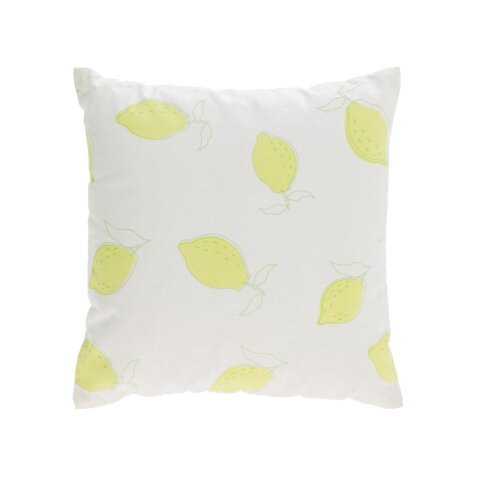 Etel 100% cotton cushion cover with yellow and white lemons 45 x 45 cm