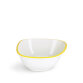 Odalin large porcelain bowl in yellow and white