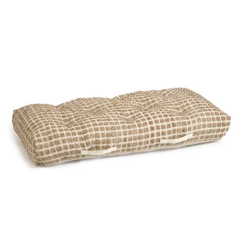Coussin de sol et palette Adelma jute et coton 60 x 120 cm