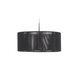 Pantalla para lámpara de techo Cantia de algodón con acabado negro Ø 47 cm