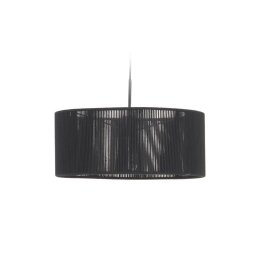 Pantalla para lámpara de techo Cantia de algodón con acabado negro Ø 47 cm