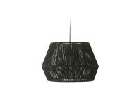 Pantalla para lámpara de techo Cantia de algodón con acabado negro Ø 36,5 cm