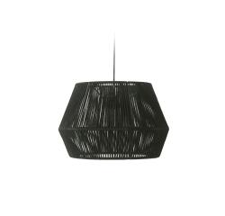 Pantalla para lámpara de techo Cantia de algodón con acabado negro Ø 36,5 cm