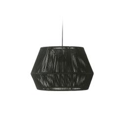 Abat-jour pour suspension Cantia en coton finition noire Ø 36,5 cm