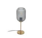 Hestia table lamp in metal with brass and grey glass finish