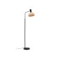 Damila floor lamp in rattan and black metal