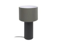 Lámpara de mesa Domicina de metal con acabado negro y gris