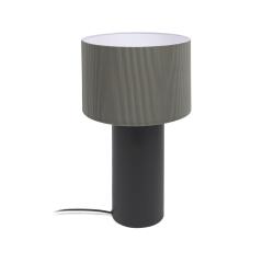 Lámpara de mesa Domicina de metal con acabado negro y gris