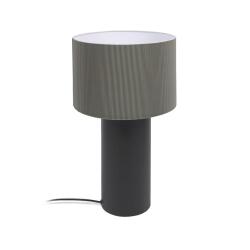 Lampe de table Domicina en métal peint noir et gris