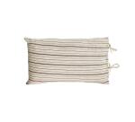 Funda cojín Etna 100% lino rayas marrón 30 x 50 cm