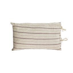Etna 100% linen cushion cover with brown stripes 30 x 50 cm