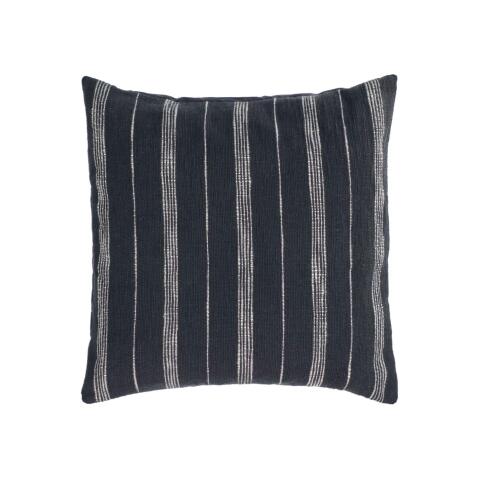 DE_Housse de coussin Adalgisa en coton à rayures noir et blanc 45 x 45 cm