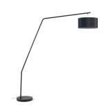 Vloerlamp Ciana metaal met zwarte finish en katoenen kap