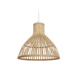 Pantalla para lámpara de techo Nathaya de bambú con acabado natural Ø 46 cm