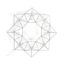 Couronne de Noël lumineuse Mishell gris 35 cm