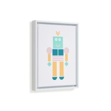 Tableau Julisa robot multicolore 30 x 40 cm