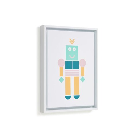 Tableau Julisa robot multicolore 30 x 40 cm