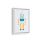 Tableau Julisa robot multicolore 30 x 40 cm