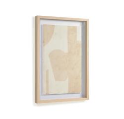 Cuadro Nannete formas geométrica beige 50 x 70 cm