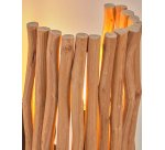 Aplique Crescencia de madera con acabado envejecido