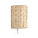 Wandlamp Kimjit rotan met natuurlijke finish