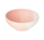Bol grande Sayuri de porcelana rosa y blanco