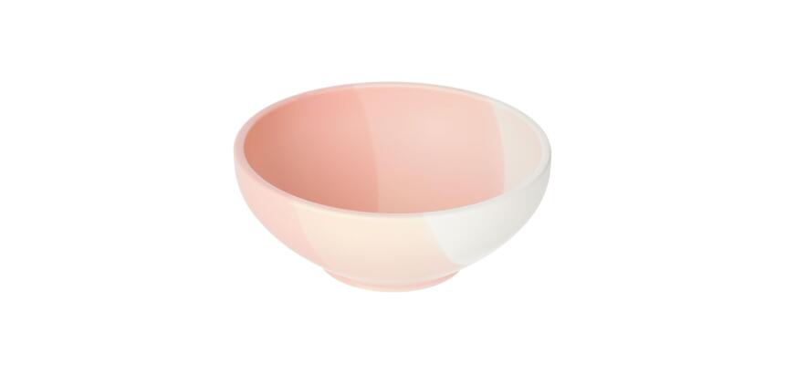Bol grande Sayuri de porcelana rosa y blanco