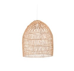 Pantalla para lámpara de techo Domitila ratán con acabado natural Ø 44 cm