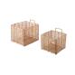 Dalina set of 2 square 100% rattan baskets