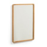 Miroir Shamel en bois de teck massif 45 x 70 cm