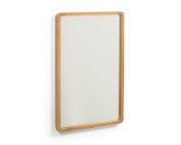 Espejo Shamel de madera maciza de teca 45 x 70 cm