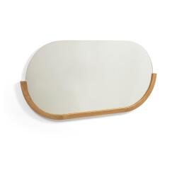 Espejo Rokia de madera maciza de teca 90 x 55 cm