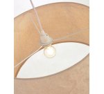 Pantalla para lámpara de techo Mariela de lino con acabado beige Ø 50 cm