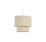 Pantalla para lámpara de techo Mariela de lino con acabado beige Ø 40 cm