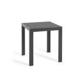 Table d'extérieur carrée Sirley - structure aluminium L 70 x P 70 cm noire