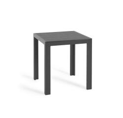 Mesa de exterior Sirley de aluminio negro 70 x 70 cm