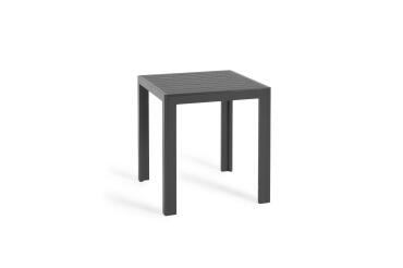 Table d'extérieur carrée Sirley - structure aluminium L 70 x P 70 cm noire