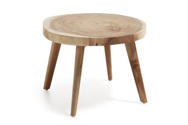 Wellcres solid rain tree wood side table, Ø 65 cm