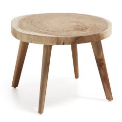 Table base Wellcres - bois de mungur massif Ø 65 cm