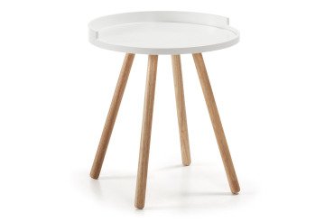 Table d'appoint Kurb blanche Ø 46 cm