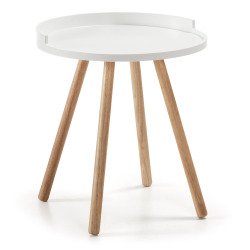 DE_Table d'appoint Kurb blanche Ø 46 cm FSC MIX Credit