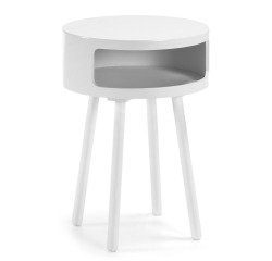 Mesa auxiliar Kurb B Ø 40 cm blanco FSC MIX Credit